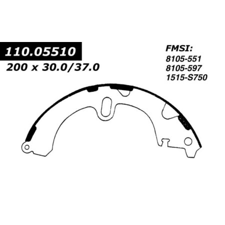 Centric Parts Centric Brake Shoes, 111.05510 111.05510